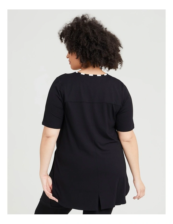 Natural Graphic Tunic in Black image 2