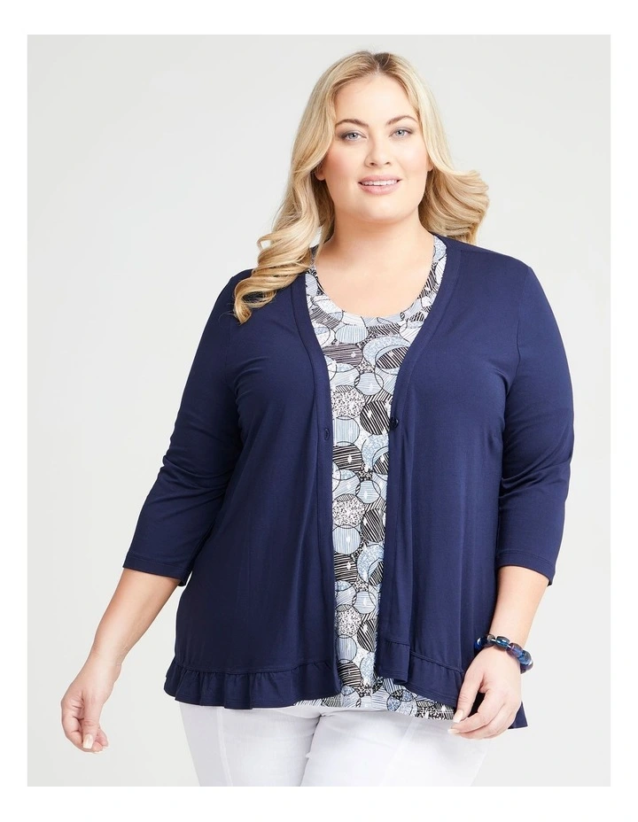 Bamboo Lucia Boho Cardigan Dark Indigo image 1