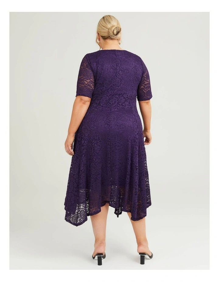 Taking Shape Odile Lace Cocktail Dress in Purple Jewel MYER
