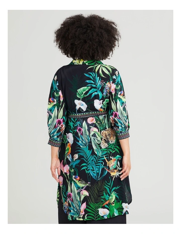 Natural Blooming Hues Shirt Dress in Floral Print image 2