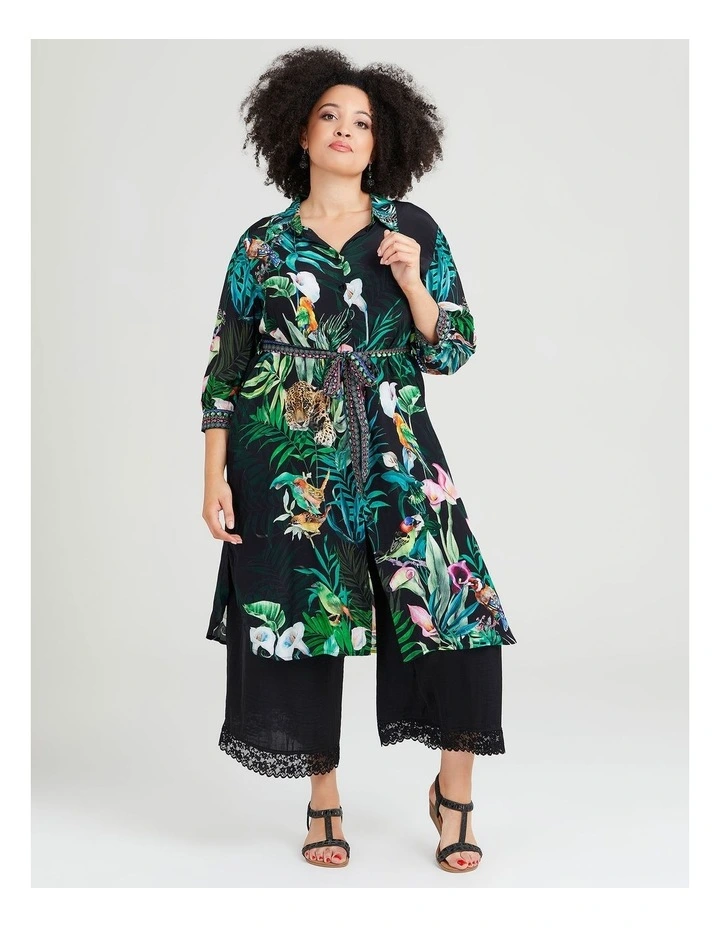 Natural Blooming Hues Shirt Dress in Floral Print image 4