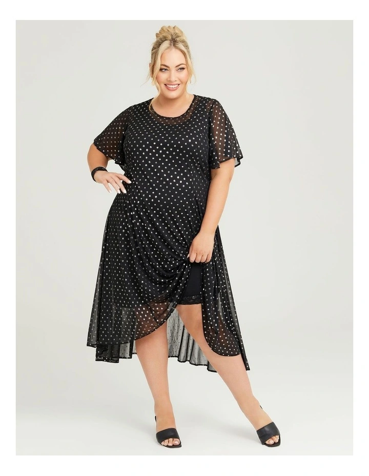Moondrop Maxi Evening Dress Black/gold image 3