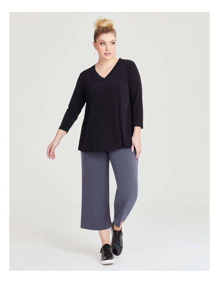 Luna Culotte Pant in Charcoal image 3