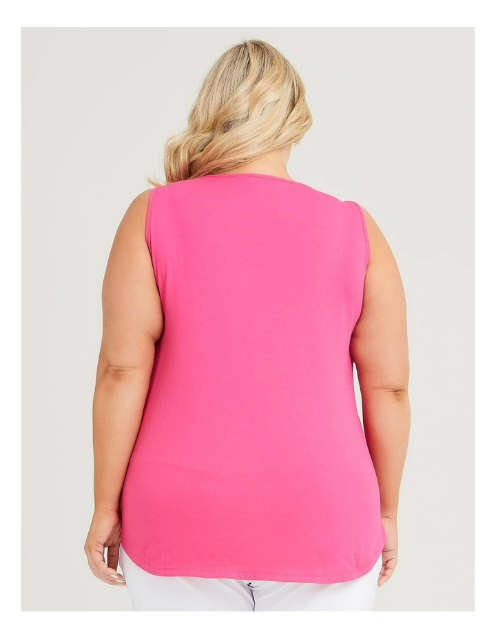 Organic Cotton Element Tank Fuchsia Pink image 2