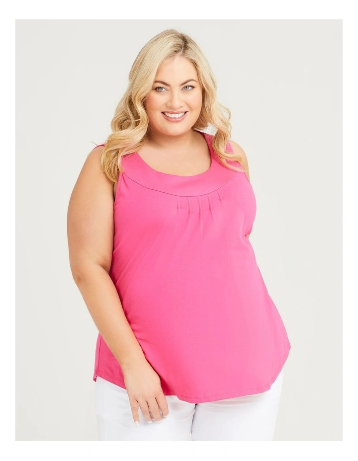 Organic Cotton Element Tank Fuchsia Pink image 3