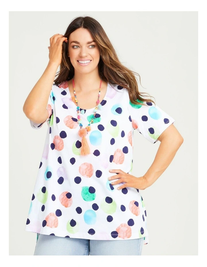 Cotton Fun Spot Top Print image 1