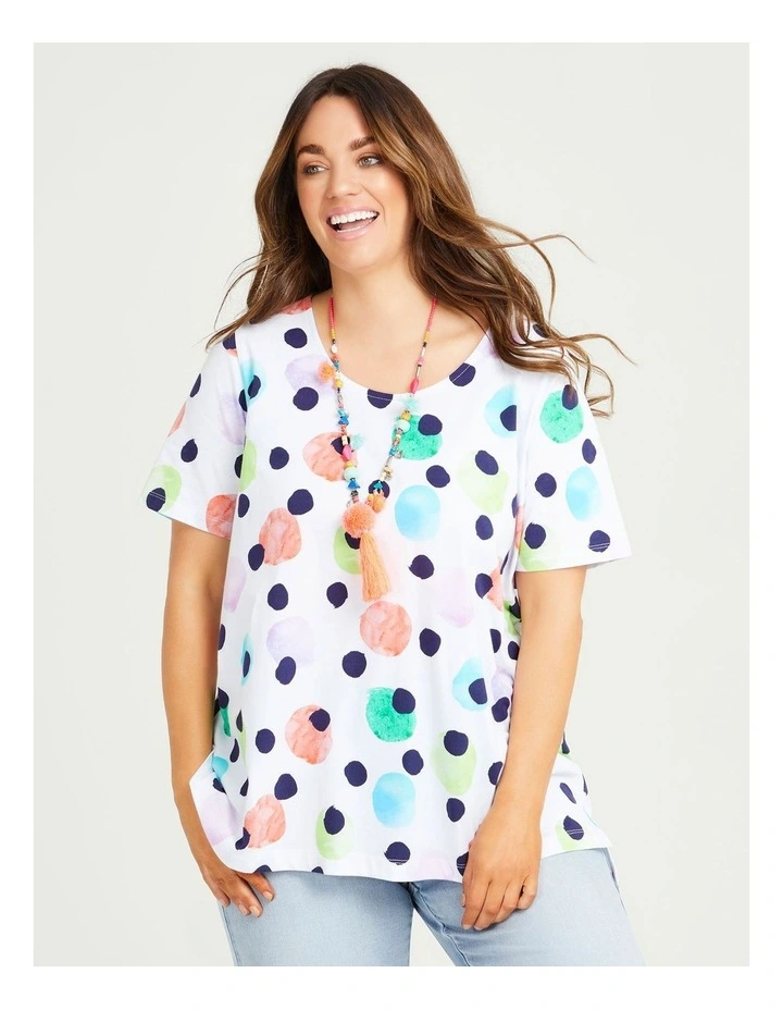 Cotton Fun Spot Top Print image 3