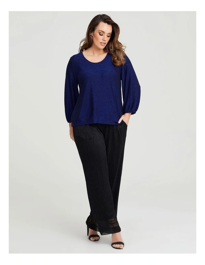 Luxe Sparkle Lurex Top Cobalt image 4