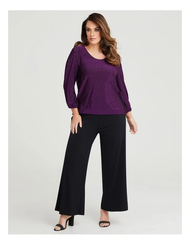 Luxe Sparkle Lurex Top Purple image 4