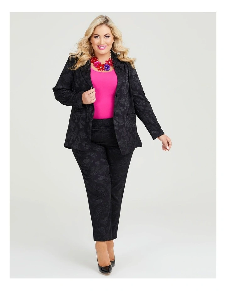 Taking Shape Eve Jacquard Suit Jacket in Black MYER