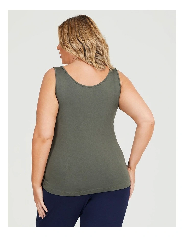 Bamboo Base Cami Olive image 2