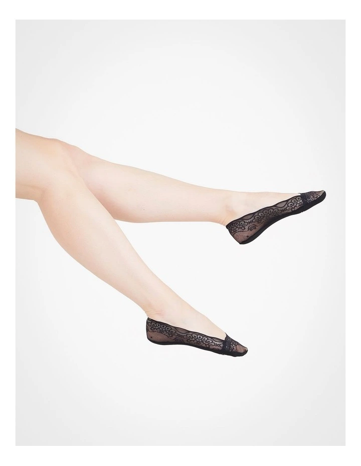 Lace Socks 3 Pack in Black image 2