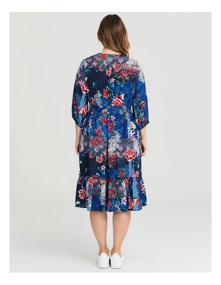Natural Floral Dress in Multi image 2