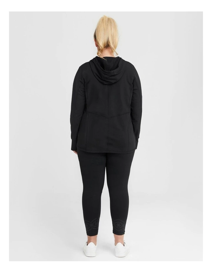 Active Quilted Panel Jacket in Black image 2