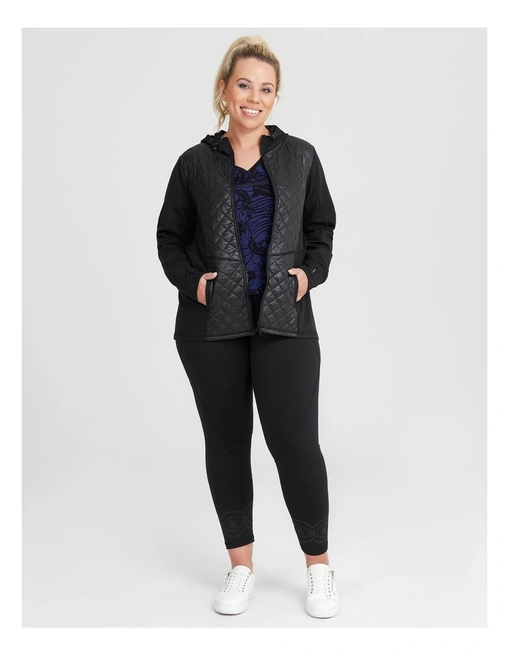 Active Quilted Panel Jacket in Black image 5