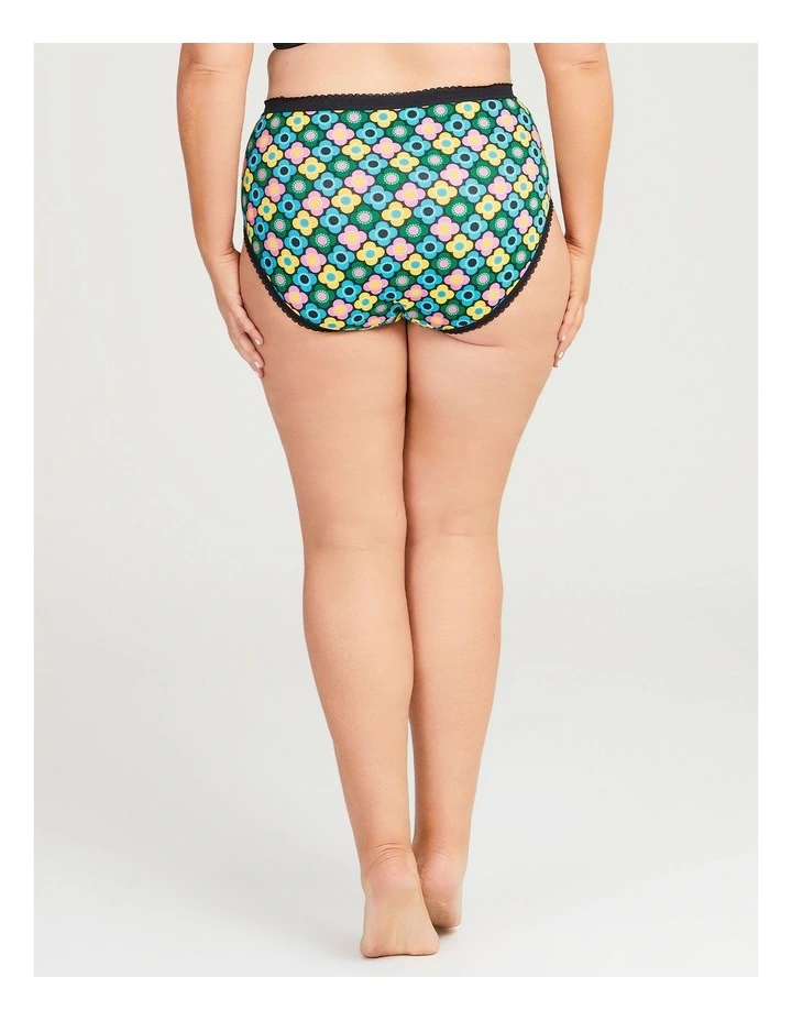 Cotton Retro Briefs 5 Pack in Multi image 3