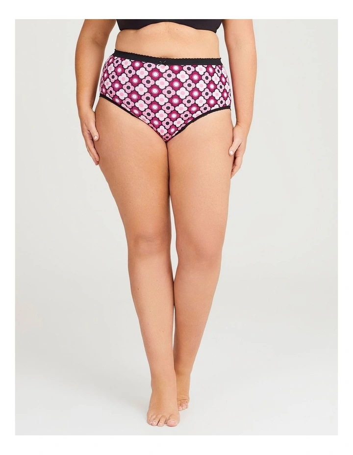 Cotton Retro Briefs 5 Pack in Multi image 5