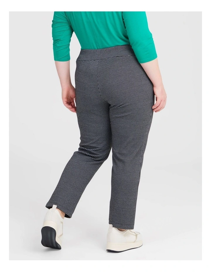 The Ponte Check Pant - Blackgrey main image 0