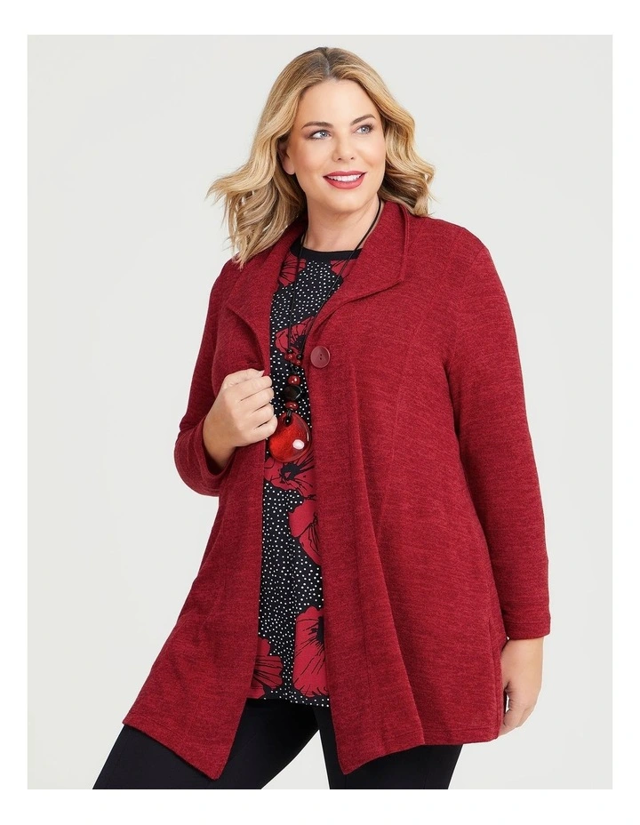 Brighter Days Cardigan in Ruby Red image 3