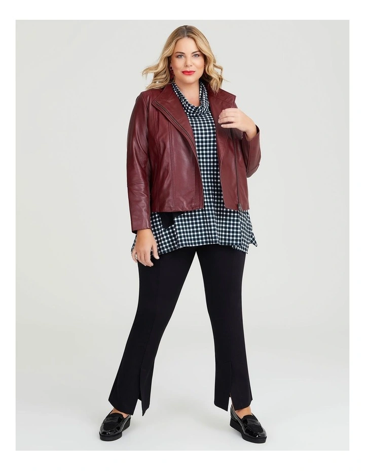 Natural Multi Checker Top Black/white Check image 5