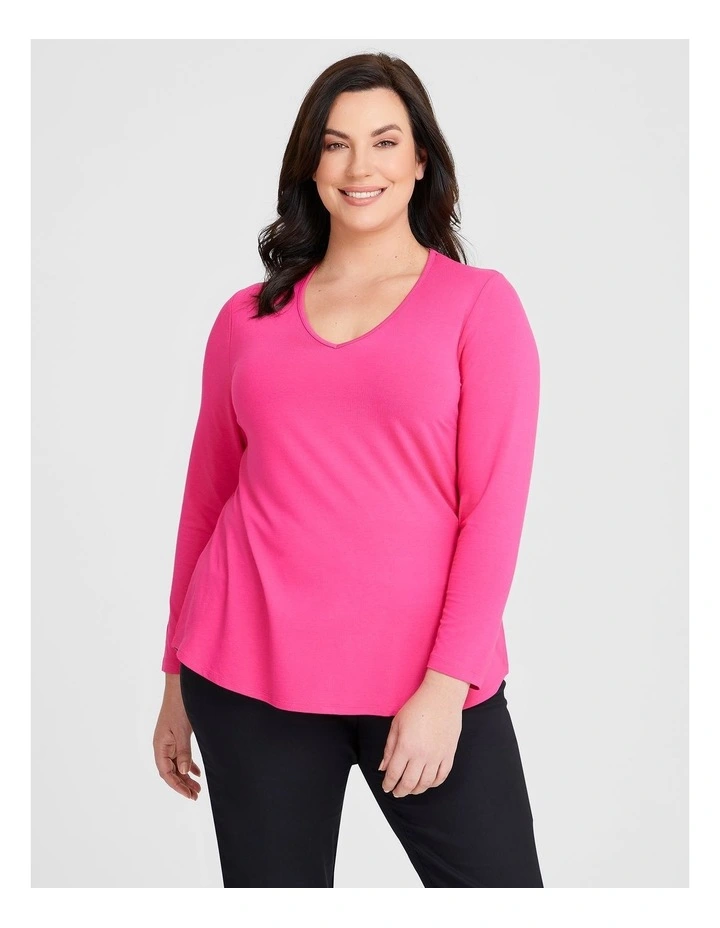 Natural Everyday V-neck Long Sleeve Top image 1