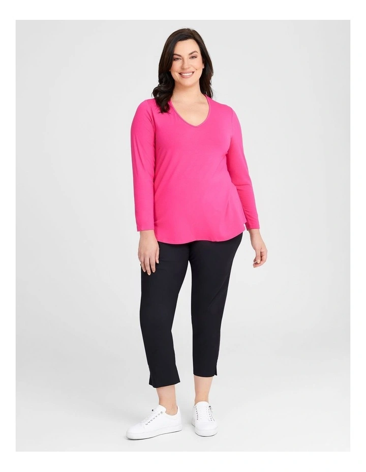 Natural Everyday V-neck Long Sleeve Top image 3