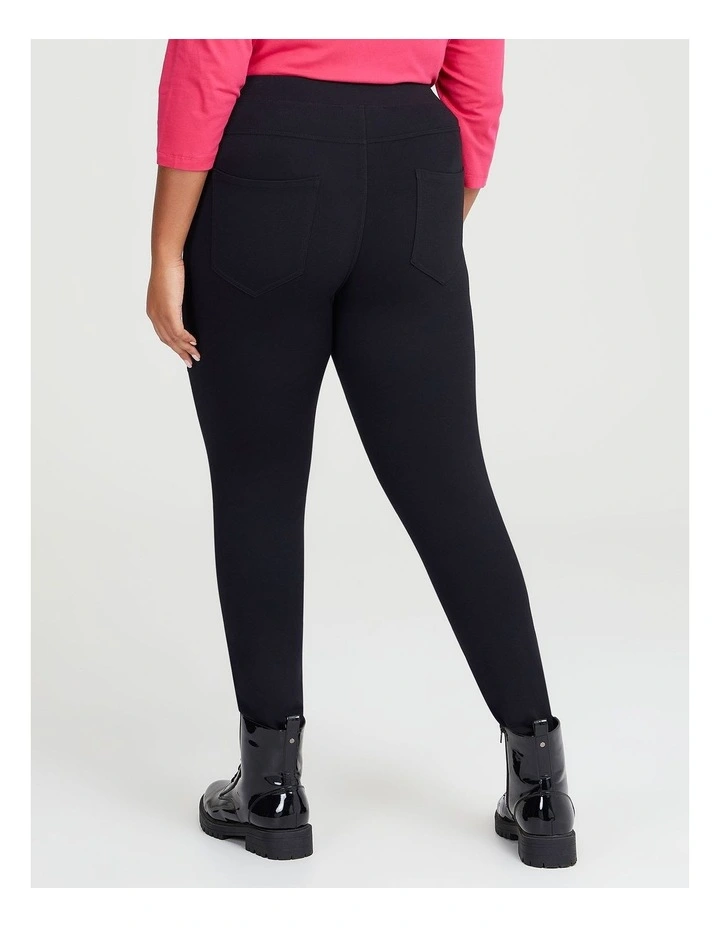 Ponte Moto Legging in Black image 2