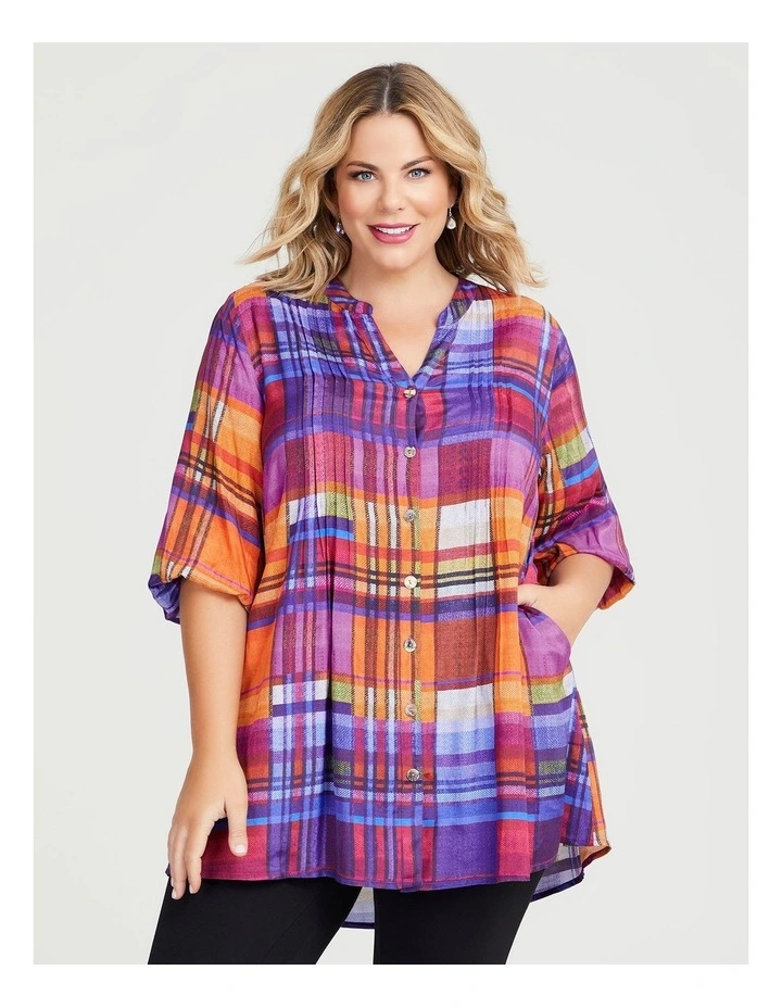 Multi Check Natural Shirt in Multi image 1