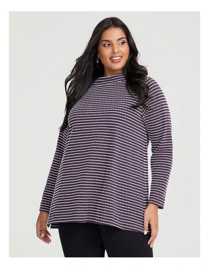 Cotton Dot Ticking Top in Multi image 3