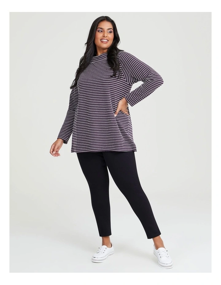 Cotton Dot Ticking Top in Multi image 4