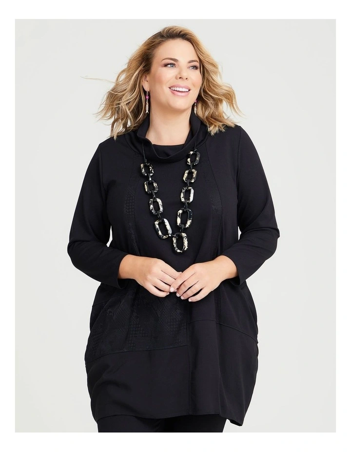 Bamboo Ponte Rosa Tunic in Black image 4