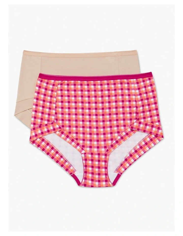 Bamboo Briefs 2 Pack in Gingham image 1