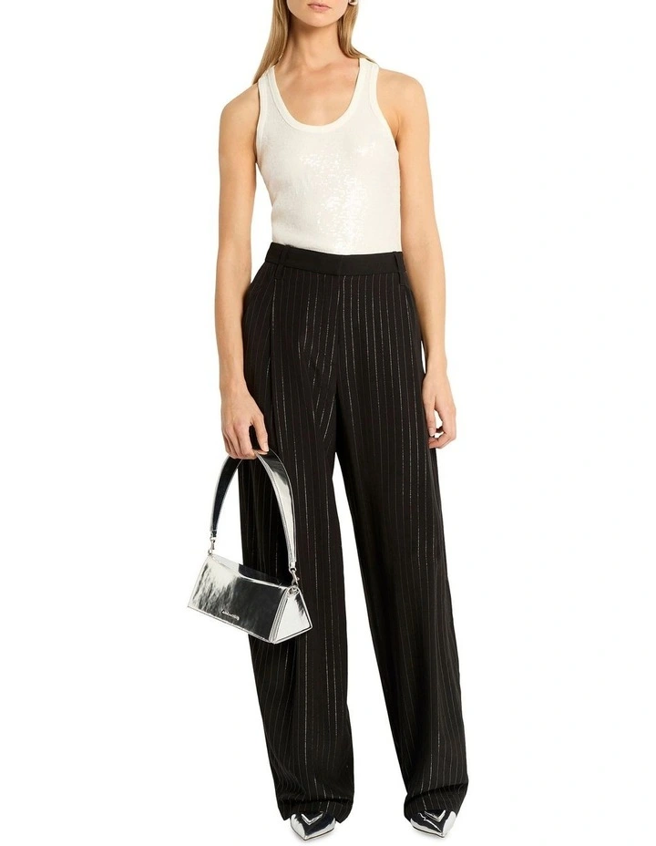 Hour Of The Wolf Pant in Black/ Silver image 3