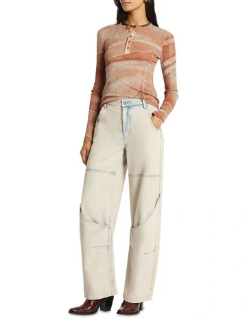 Beached Denim Jean in Blush