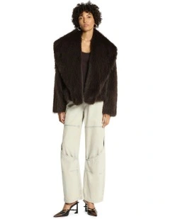 Drifted Chubby Jacket in Brown