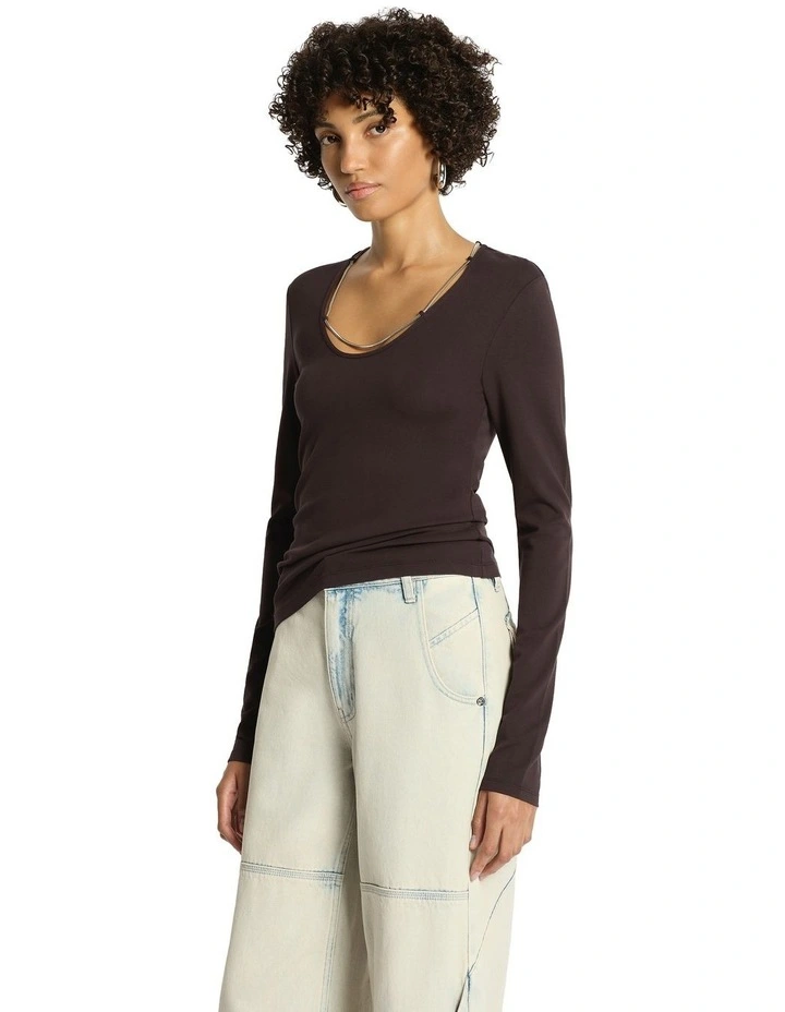 Chain Reaction Jersey Top in Kalamata image 3