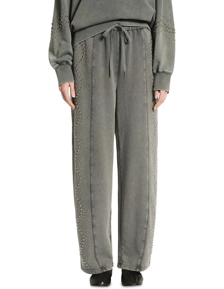 Raceway Embellished Sweat Pant in Grey image 3