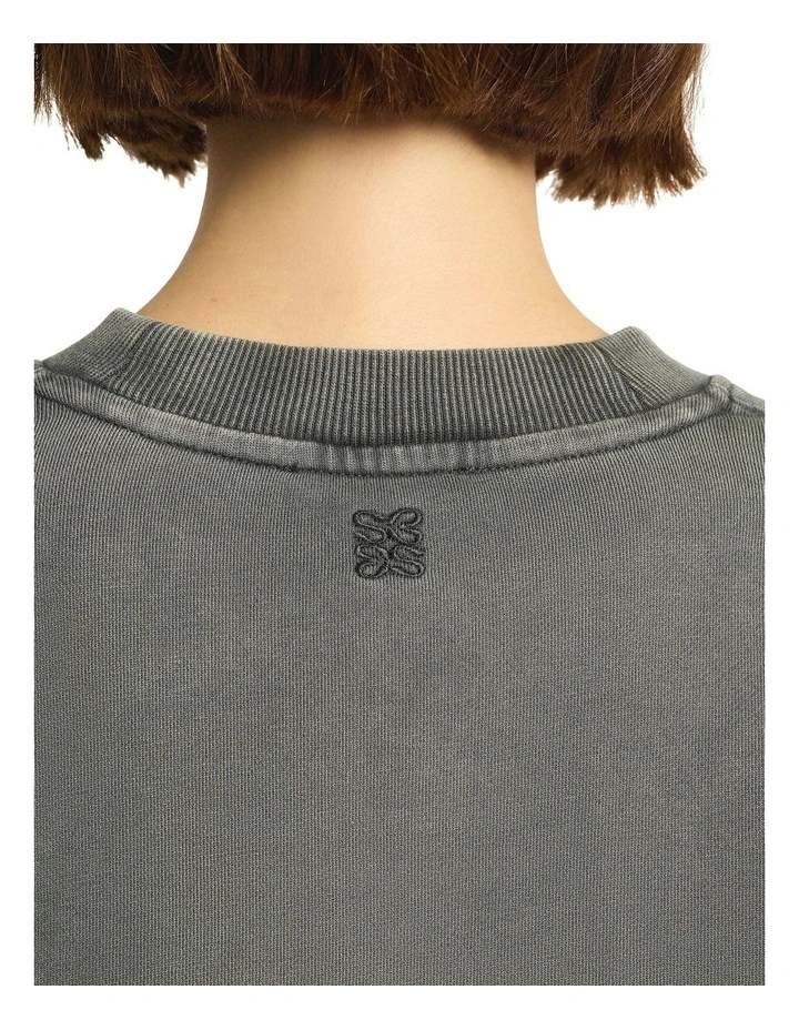 Raceway Embellished Sweatshirt in Grey image 5