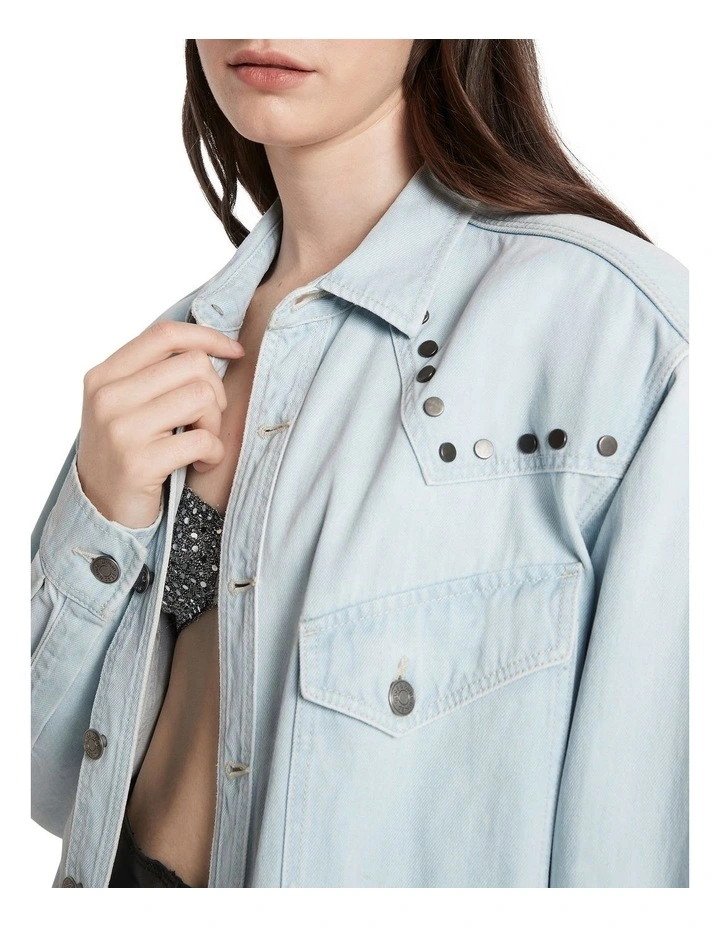 Only You Shirt Oversized Jacket Denim image 4