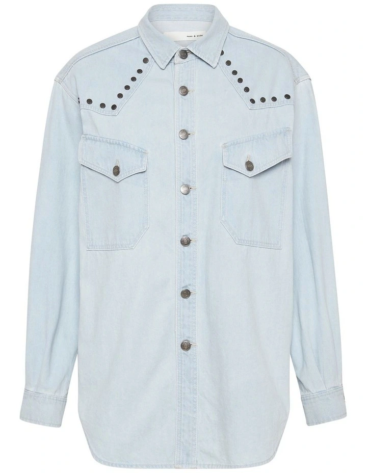 Only You Shirt Oversized Jacket Denim image 6
