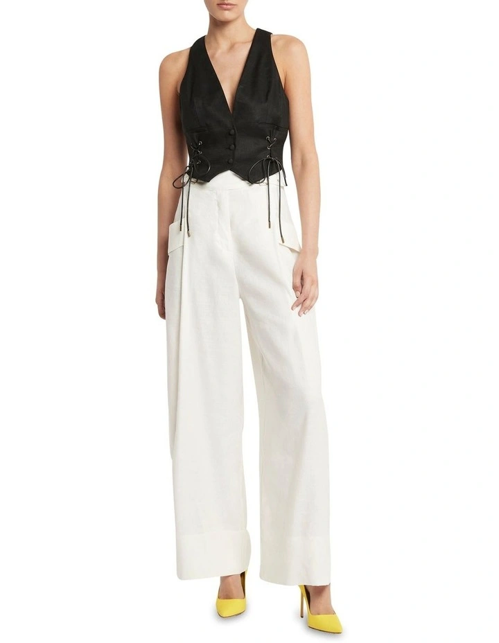 Festival Bliss Fitted Waistcoat Vest Black image 2