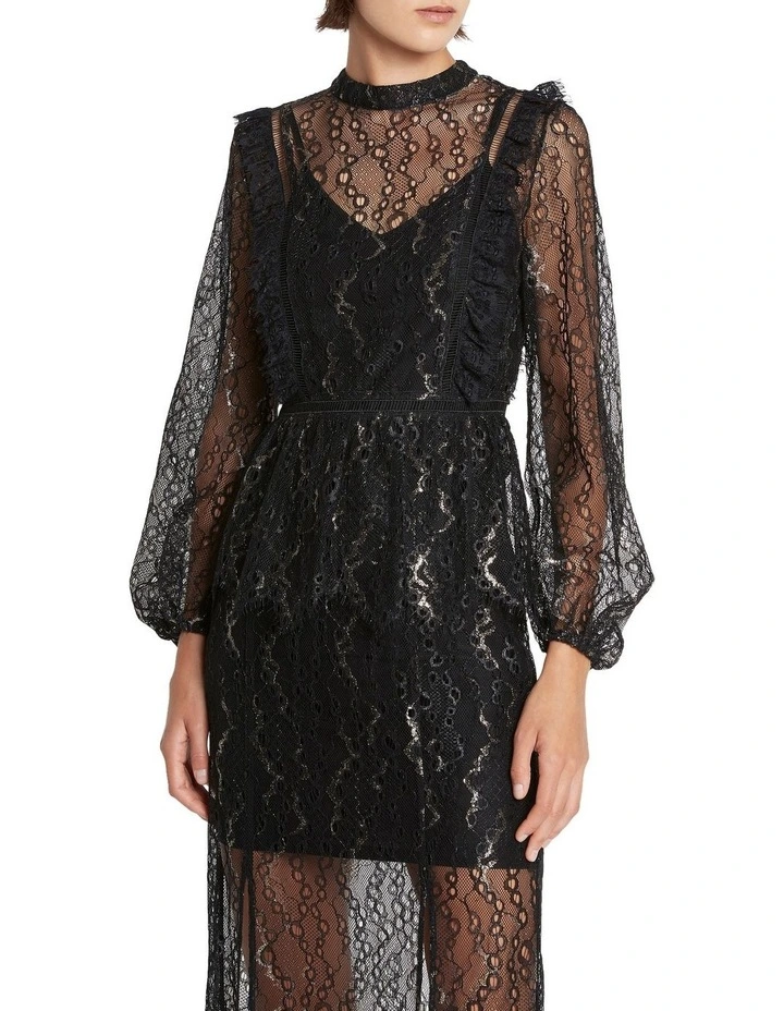 Another Night High Neck Top Black image 4