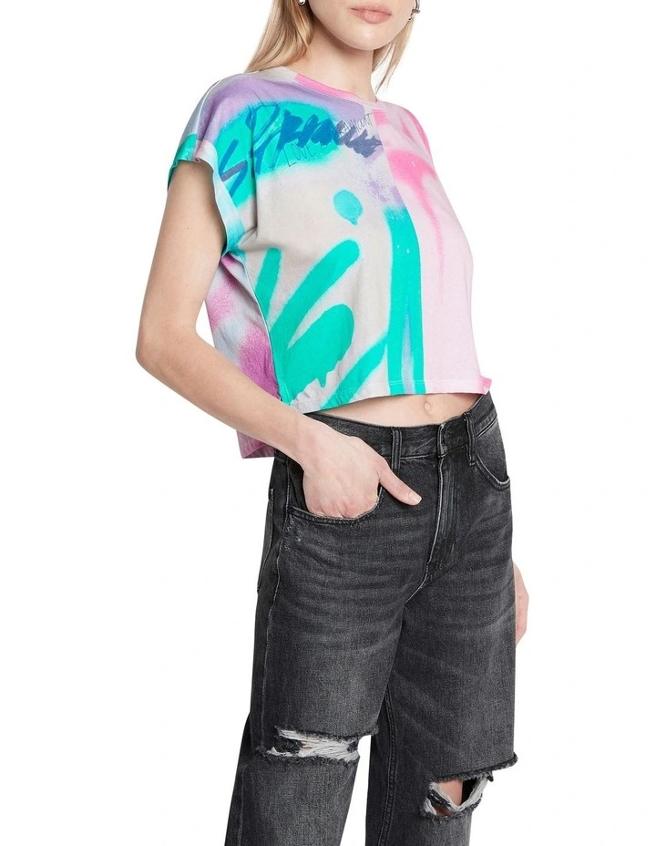 Night Raid Graffiti Print Tee Multi image 3