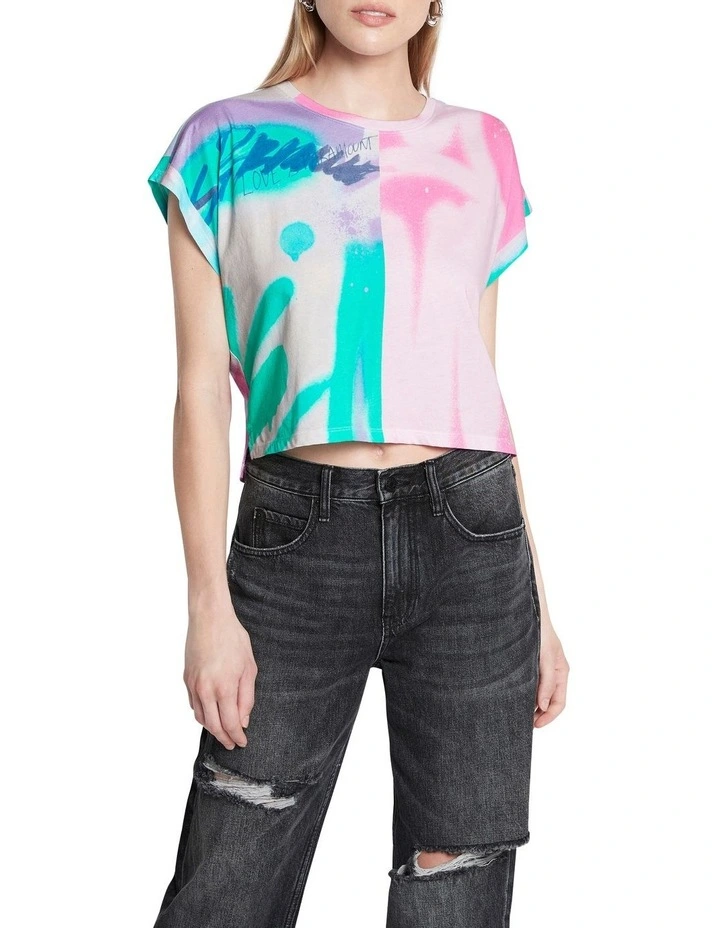 Night Raid Graffiti Print Tee Multi image 4