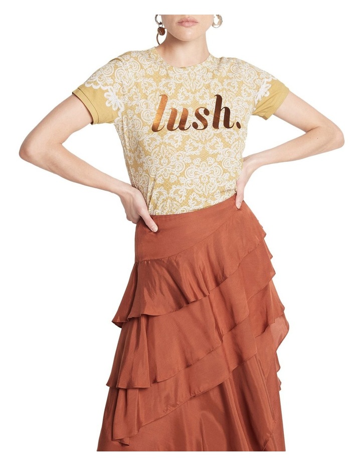Suitably Lush Lace Print Tee in