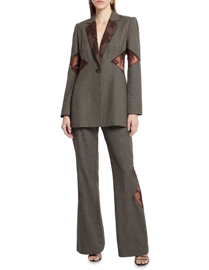 Filigree Kissing Blazer Jacket in Grey image 6