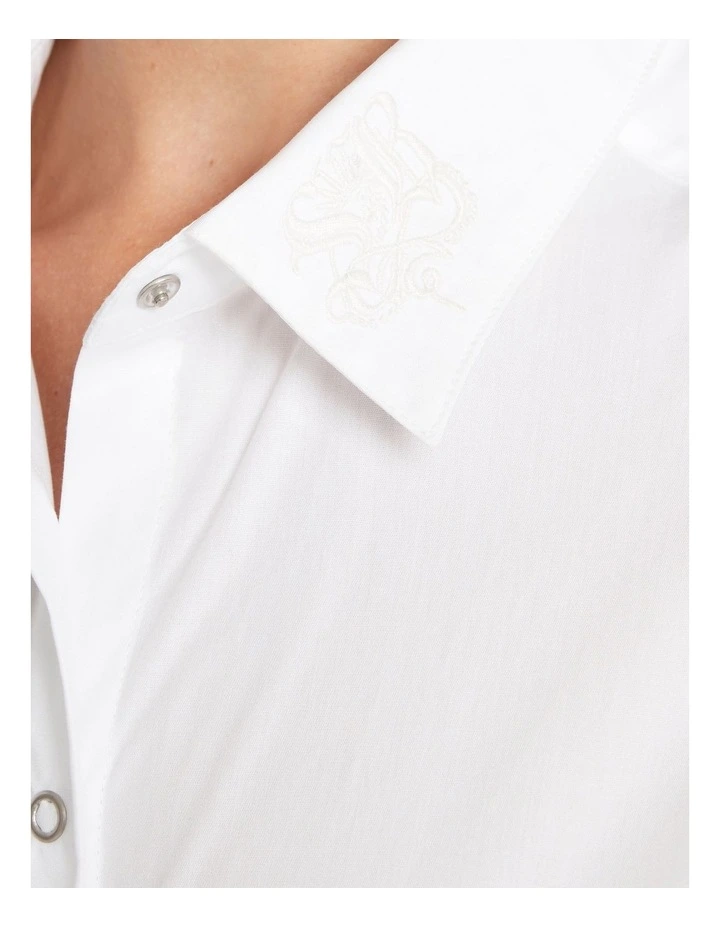 Dream Chaser Oversized Boyfriend Shirt in White image 5