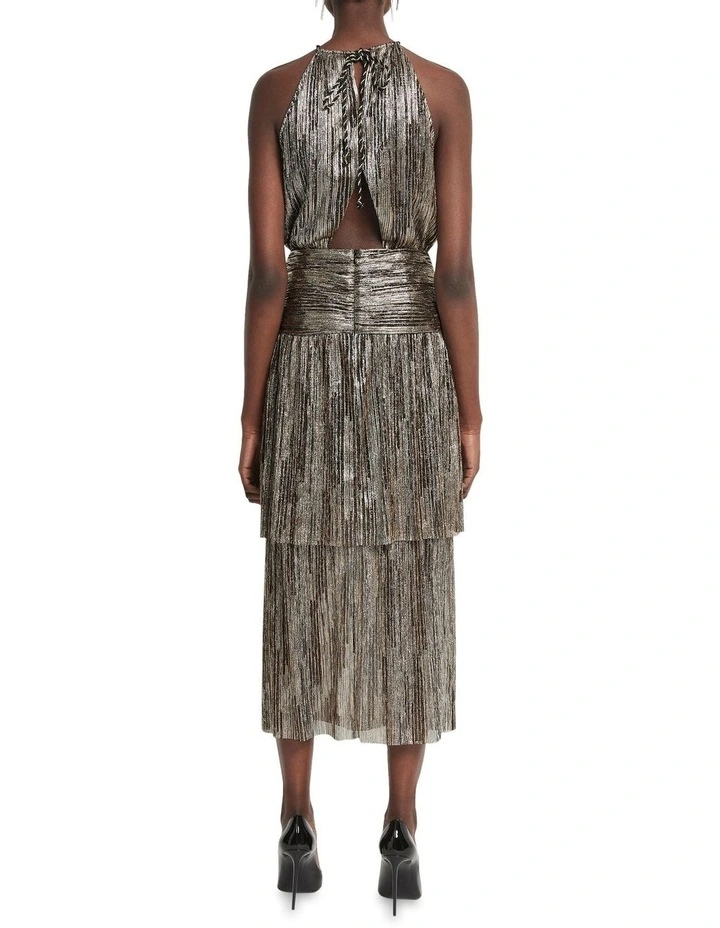Anthem Of The Angels High Neck Dress in Gold image 2