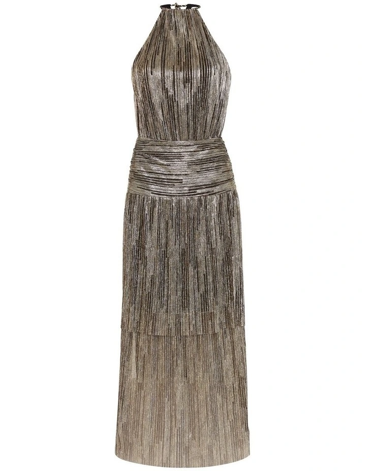Anthem Of The Angels High Neck Dress in Gold image 6