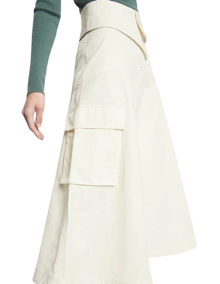 No Fuss Midi Skirt in Cream image 6